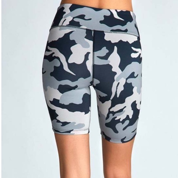 Noli Yoga High Waist Cacao Camo Bike Shorts Compression Fit Women’s Small - Picture 4 of 5